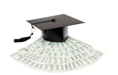 graduation cap with money