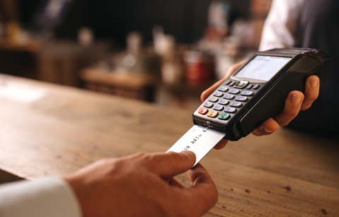 making a purchase with a credit card